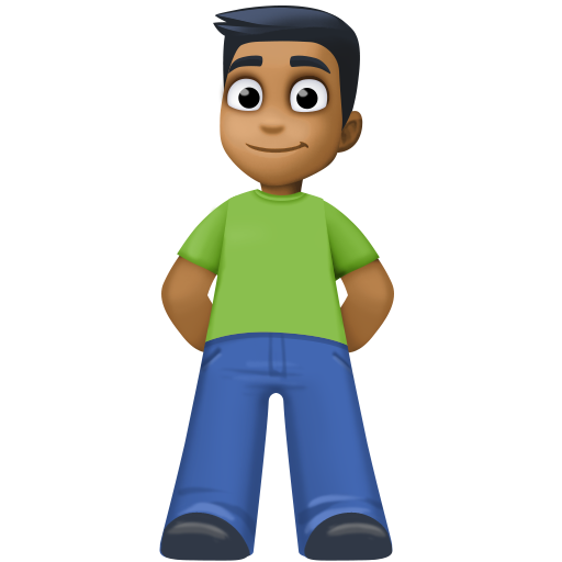 Homem Em Pé: Pele Morena Escura para Facebook 16.0