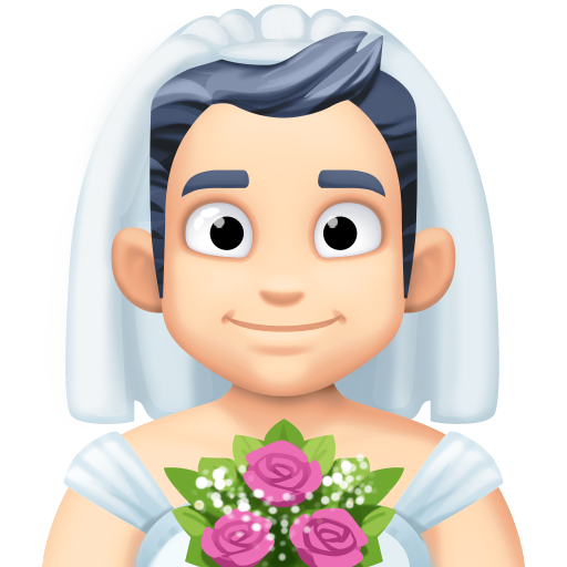 Мужчина в фате: очень светлый тон кожи для Facebook 16.0