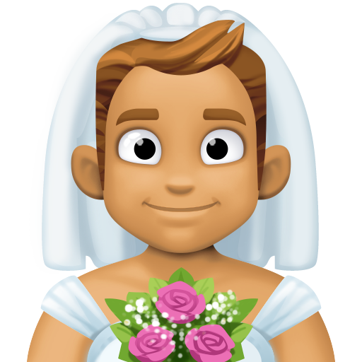 Мужчина в фате: средний тон кожи для Facebook 16.0