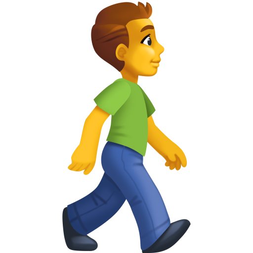 Homem caminhando de frente para a direita para Facebook 16.0