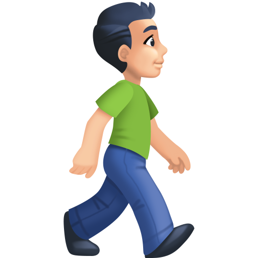 Чоловік йде вправо: світлий тон шкіри для Facebook 16.0