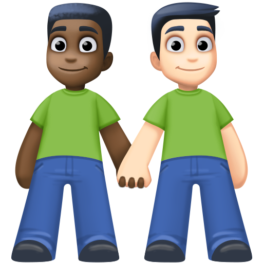 Dois Homens De Mãos Dadas: Pele Escura, Pele Clara para Facebook 16.0