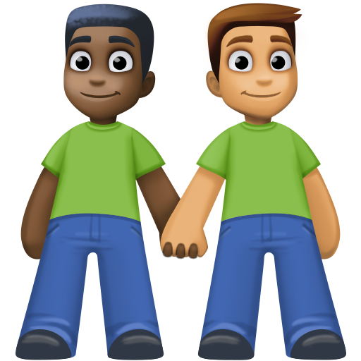 Dois Homens De Mãos Dadas: Pele Escura, Pele Morena para Facebook 16.0