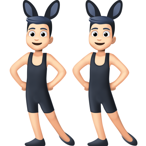 Homens com orelhas de coelho festejando, tipo 1-2 para Facebook 16.0