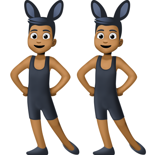 Homens com orelhas de coelho festejando, tipo 5 para Facebook 16.0