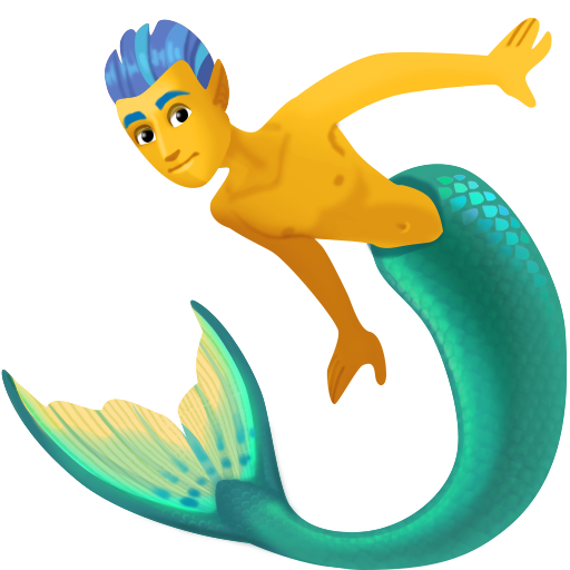 Mężczyzna syrena dla Facebook 16.0