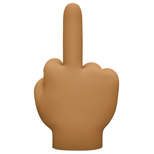 Dedo Do Meio: Pele Morena Escura para Facebook 16.0