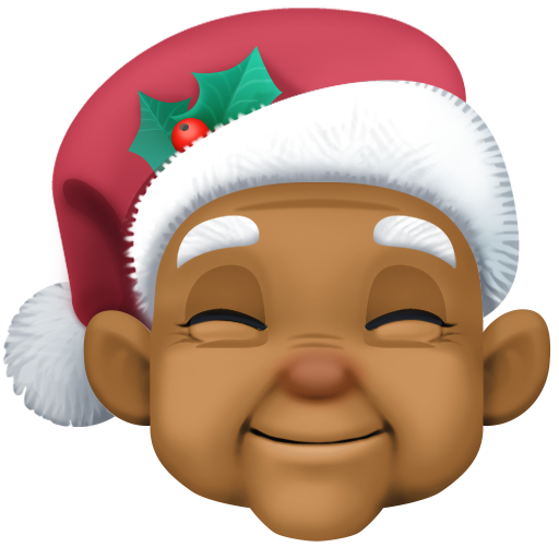 Санта: темный тон кожи для Facebook 16.0