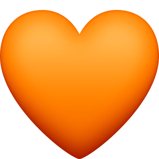 Оранжевое сердце для Facebook 16.0