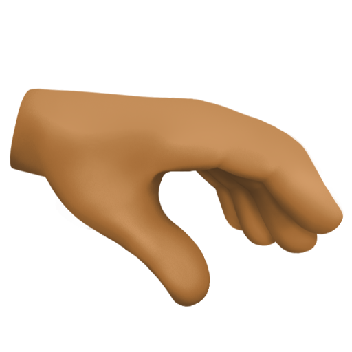 Palma Da Mão Virada Para Baixo: Pele Morena Escura para Facebook 16.0