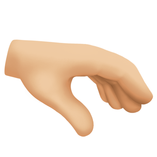 Рука долонею вниз: світлий тон шкіри для Facebook 16.0