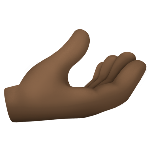 Palma Da Mão Virada Para Cima: Pele Escura para Facebook 16.0