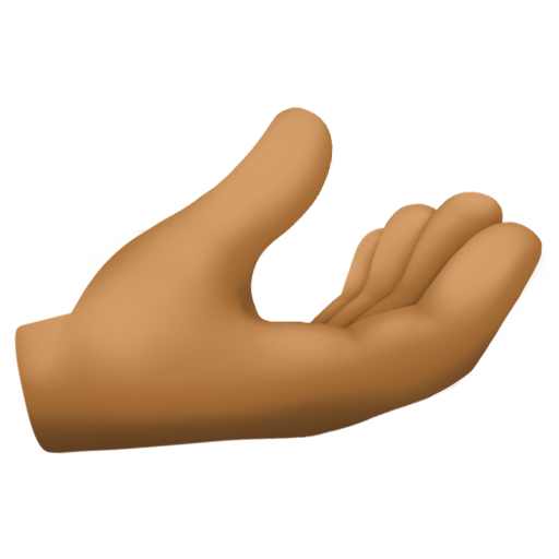 Palma Da Mão Virada Para Cima: Pele Morena Escura para Facebook 16.0