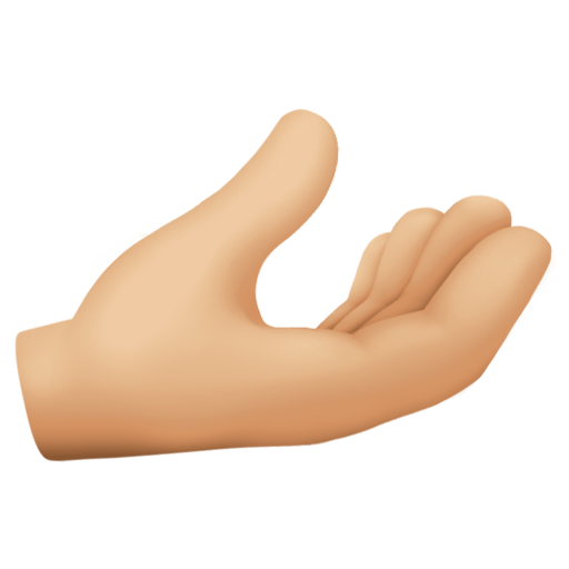 Palma Da Mão Virada Para Cima: Pele Morena Clara para Facebook 16.0