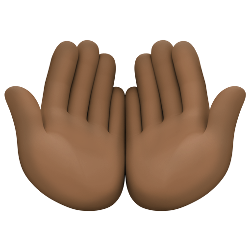 Долоні човником: дуже темний тон шкіри для Facebook 16.0