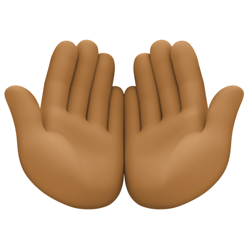 Palmas Unidas Para Cima: Pele Morena Escura para Facebook 16.0