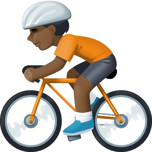 Велосипедист: дуже темний тон шкіри для Facebook 16.0