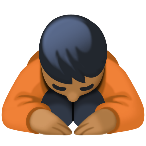 Orang menunduk: ton kulit sederhana gelap untuk Facebook 16.0