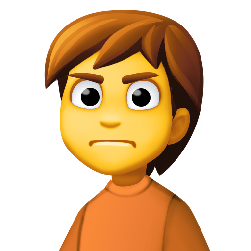 Нахмурившийся человек для Facebook 16.0