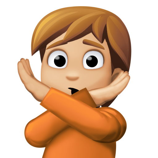 Pessoa Fazendo Gesto De “Não”: Pele Morena Clara para Facebook 16.0