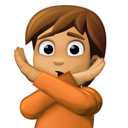 Pessoa Fazendo Gesto De “Não”: Pele Morena para Facebook 16.0