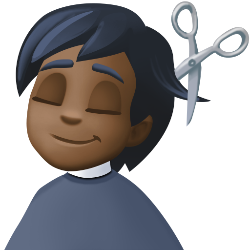 Pessoa Cortando O Cabelo: Pele Escura para Facebook 16.0