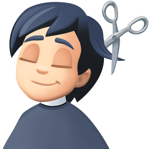 Pessoa Cortando O Cabelo: Pele Clara para Facebook 16.0