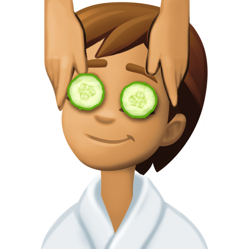 Людині масажують обличчя: середній тон шкіри для Facebook 16.0