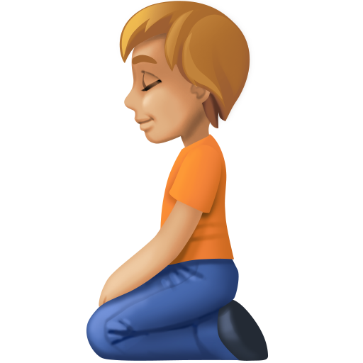 Людина на колінах: світлий тон шкіри для Facebook 16.0