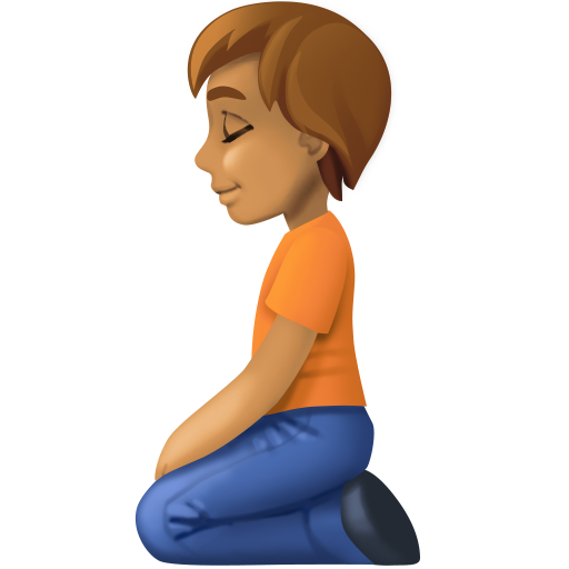 Pessoa Ajoelhando: Pele Morena para Facebook 16.0