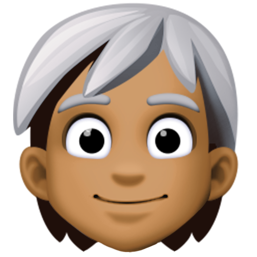 Pessoa: Pele Morena Escura, Cabelo Branco para Facebook 16.0