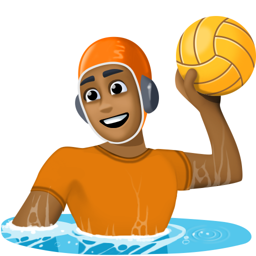 Pessoa Jogando Polo Aquático: Pele Morena Escura para Facebook 16.0