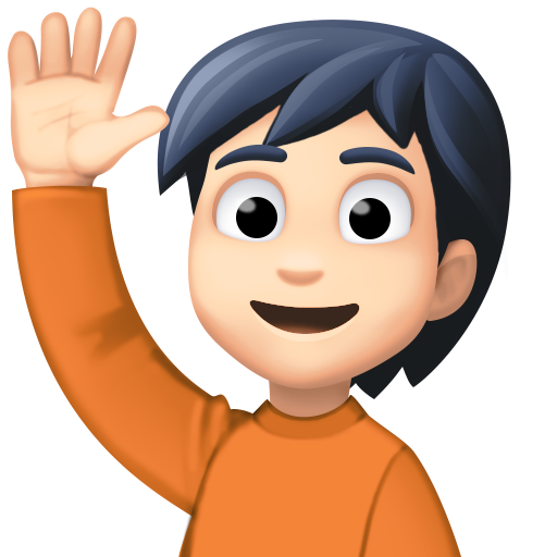 Pessoa Levantando A Mão: Pele Clara para Facebook 16.0