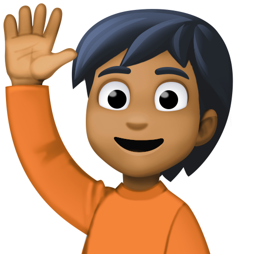 Pessoa Levantando A Mão: Pele Morena Escura para Facebook 16.0