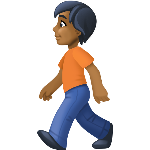 Людина йде: темний тон шкіри для Facebook 16.0