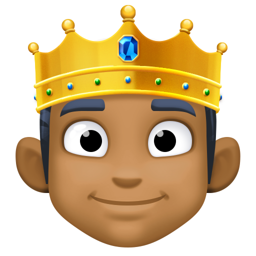 Людина з короною: темний тон шкіри для Facebook 16.0