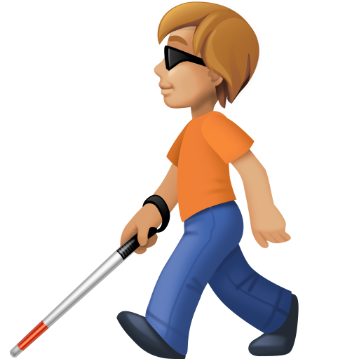 Pessoa Com Bengala Para Cego: Pele Morena Clara para Facebook 16.0