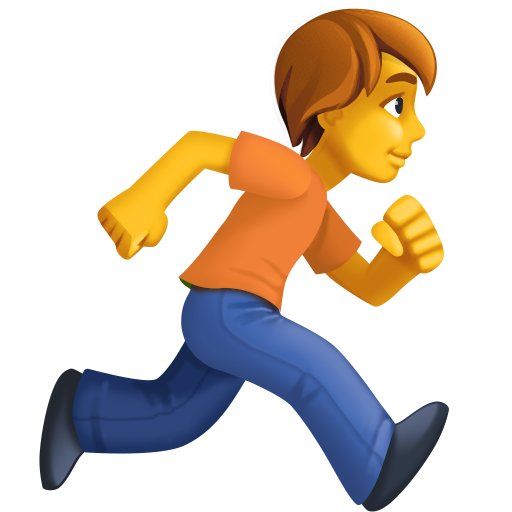 Pessoa correndo de frente para a direita para Facebook 16.0