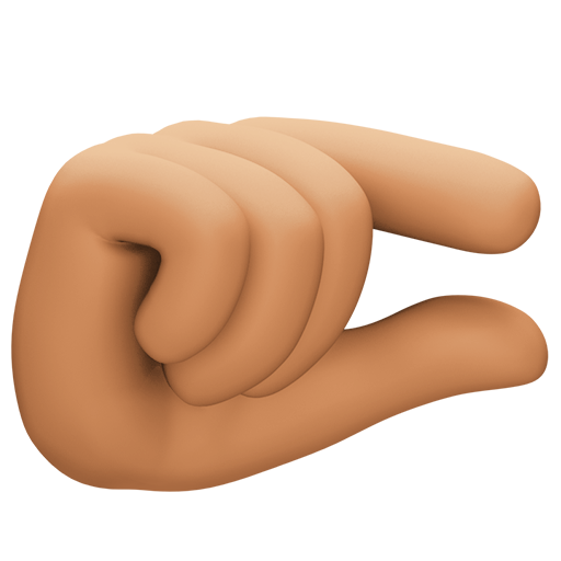 Mão Beliscando: Pele Morena Clara para Facebook 16.0