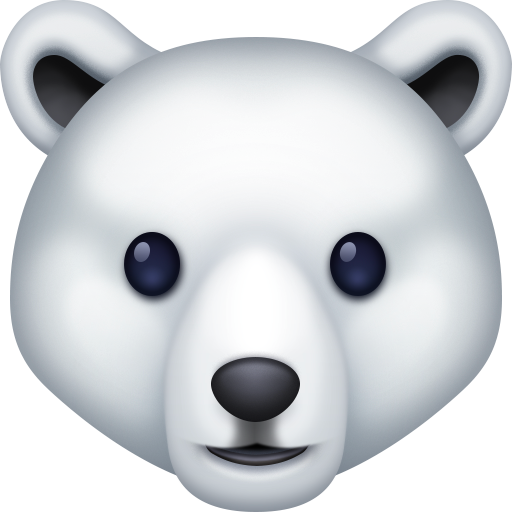 Морда белого медведя для Facebook 16.0