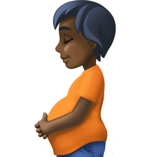 Вагітна людина: дуже темний тон шкіри для Facebook 16.0