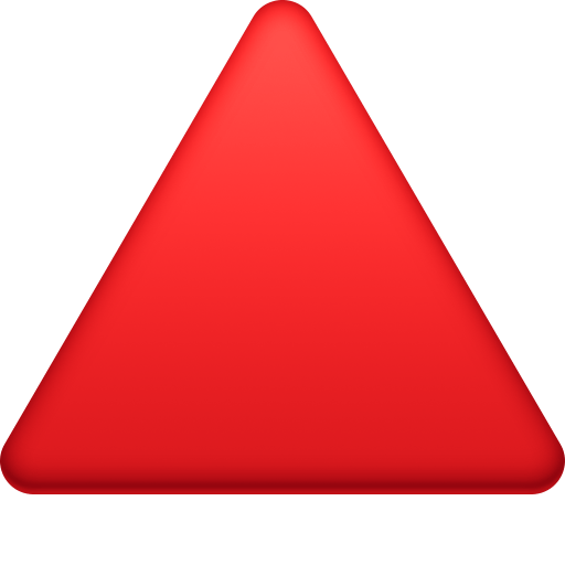 Triângulo Vermelho Para Cima para Facebook 16.0