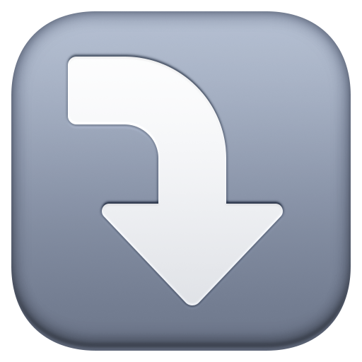 Seta Para A Direita Curvada Para Baixo para Facebook 16.0