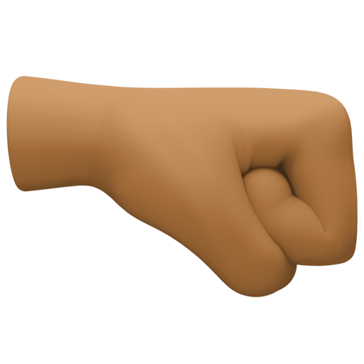 Punho Direito: Pele Morena Escura para Facebook 16.0