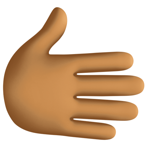 Mão Para A Direita: Pele Morena Escura para Facebook 16.0