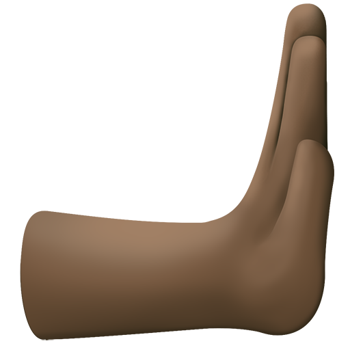 Штовхаюча рука вправо: темний тон шкіри для Facebook 16.0