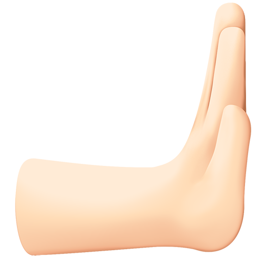 Штовхаюча рука вправо: світлий тон шкіри для Facebook 16.0