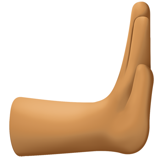 Штовхаюча рука вправо: середньо-темний тон шкіри для Facebook 16.0