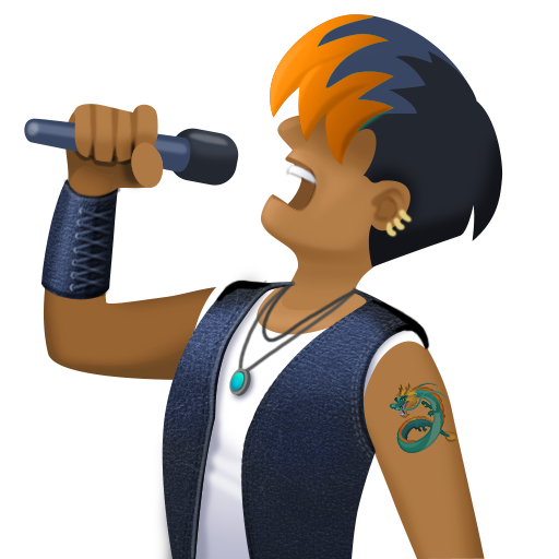 Співак: темний тон шкіри для Facebook 16.0