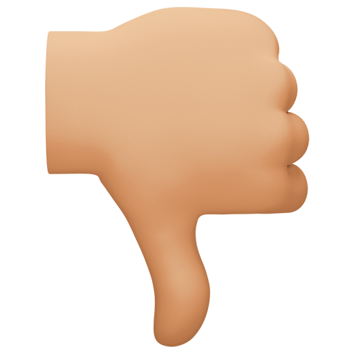 Polegar Para Baixo: Pele Morena Clara para Facebook 16.0